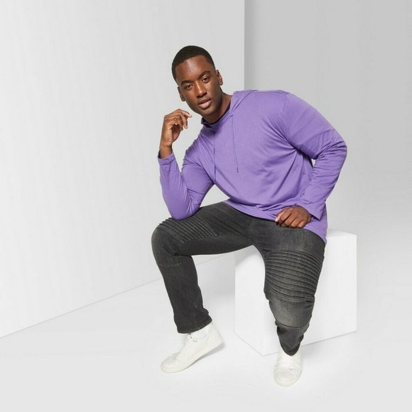 NWT ORIGINAL USE BOXY MOUNTAIN PURPLE LONG SLEEVE HOODED SHIRT SMALL - Picture 2 of 11